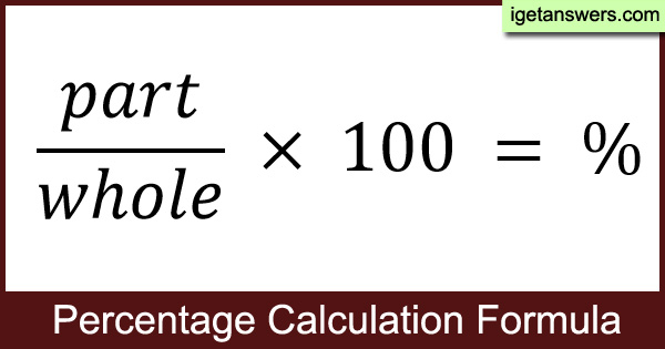 Percentage calculation formula image