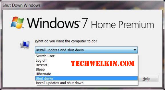 Shutdown Windows without installing updates.