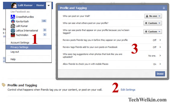 Manage Facebook Tags