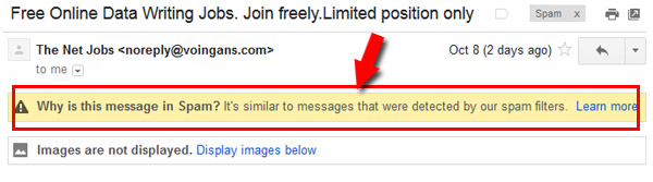 Gmail Tells Reason of Marking a Message as Spam - 81