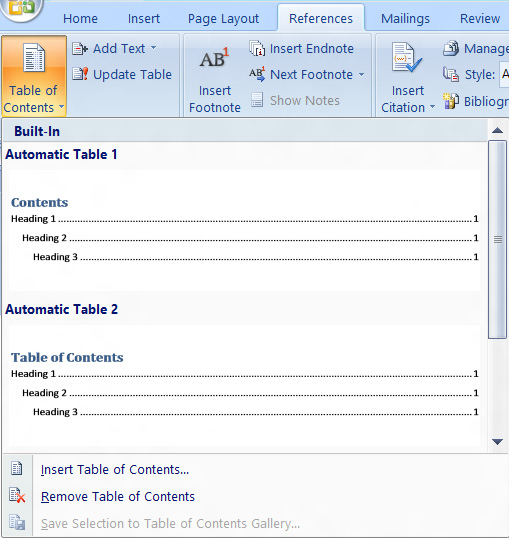 How to Insert Table of Content in MS Word Document - 4