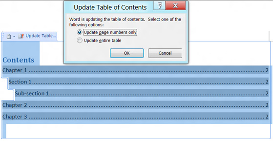 How to Insert Table of Content in MS Word Document - 95