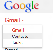 Change view from Gmail to Google Contacts