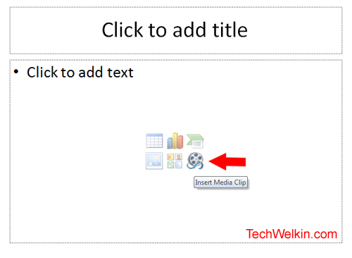 Shortcut to insert a media file in a slide.