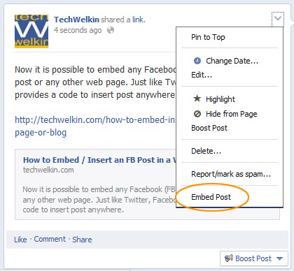 How to Embed   Insert an FB Post in a Web Page or Blog - 43