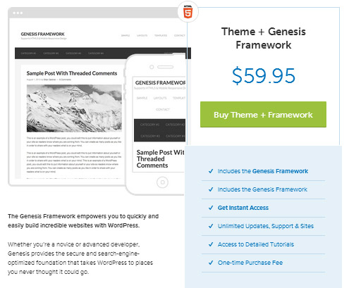 WordPress Genesis Framework Prices
