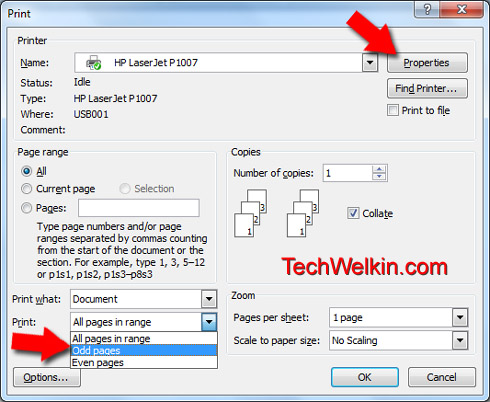 printing double sided manually word