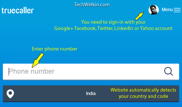 truecaller id and location