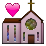 Church with a heart: WhatsApp symbol