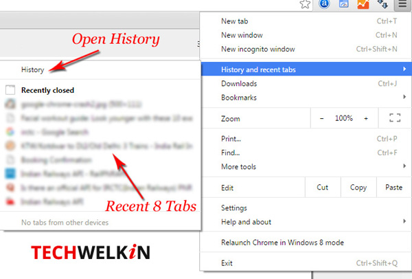 How to Open Recently Closed Tab in Google Chrome - 86