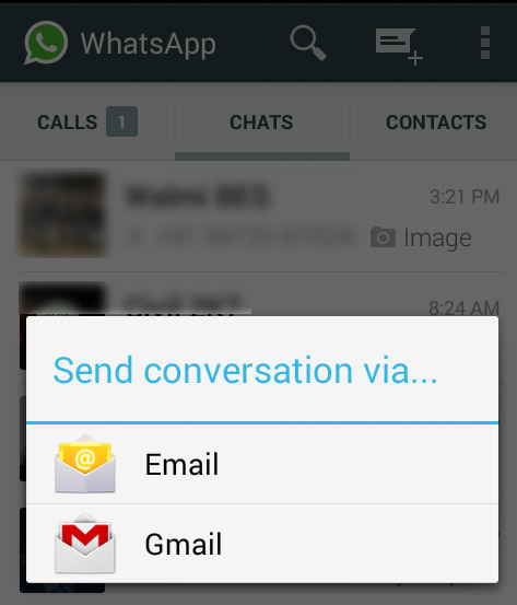 WhatsApp Trick. Take email backup of any WhatsApp chat.