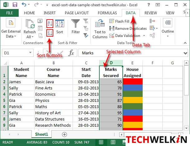 How to Sort Data in Excel - 71