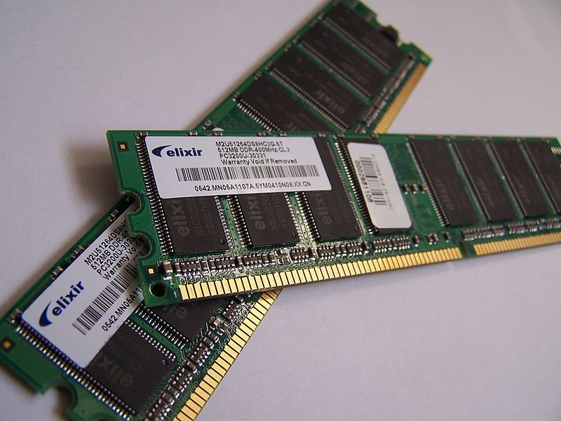 Random Access Memory (RAM) chips.