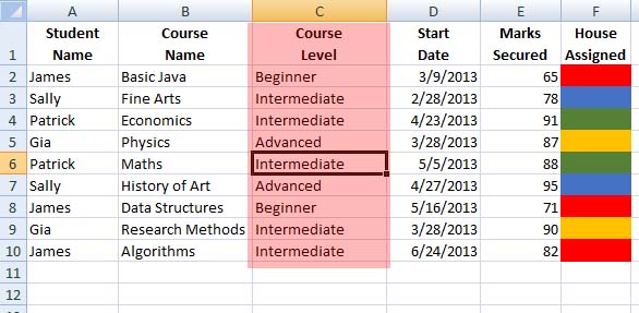 Excel Sort Fucntion: Updated Sheet