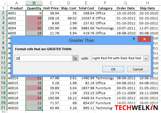 Excel Conditional Formatting If Cell Date Is Greater Than Today