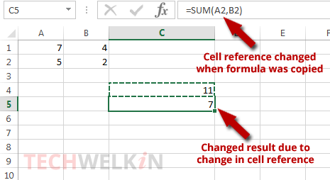 Relative cell reference