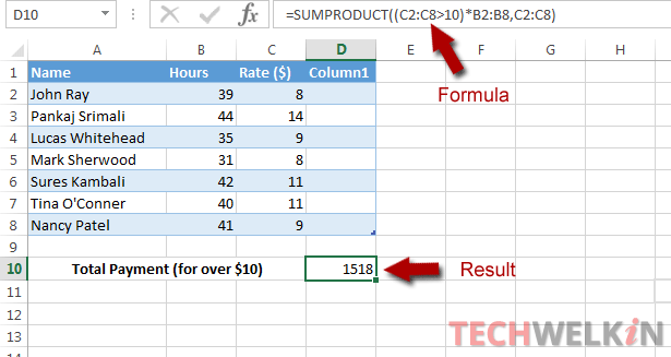 Excel SUMPRODUCT: Formula Examples and Tutorial