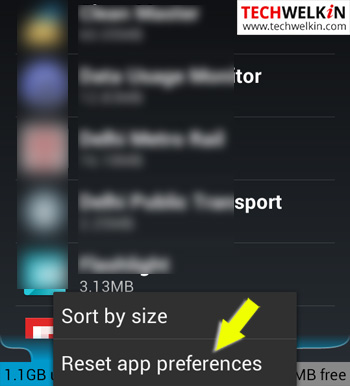 Reset app preferences in Android phones.