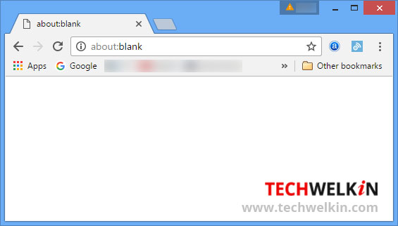 What is about blank Page in a Browser - 66