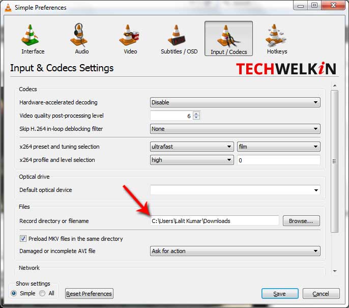 split video with vlc step 3