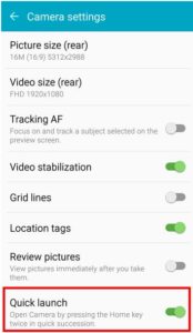 How to Use Samsung Galaxy Camera Quick Launch