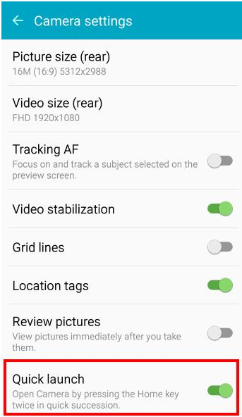 How to Use Samsung Galaxy Camera Quick Launch - 86