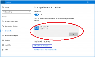 enable bluetooth in windows 10