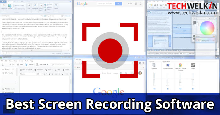 This image shows a banner on best screen recorder software.