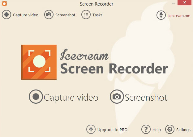 this image shows a screenshot of icecream screen recorder software