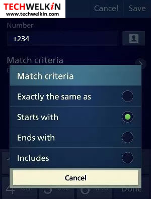 phone number match criteria android