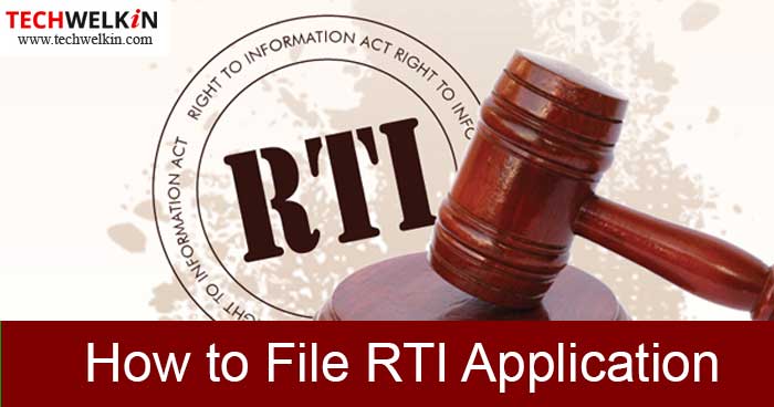how to file rti application