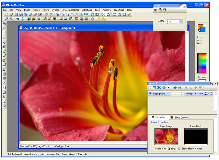 interface of photo pos pro