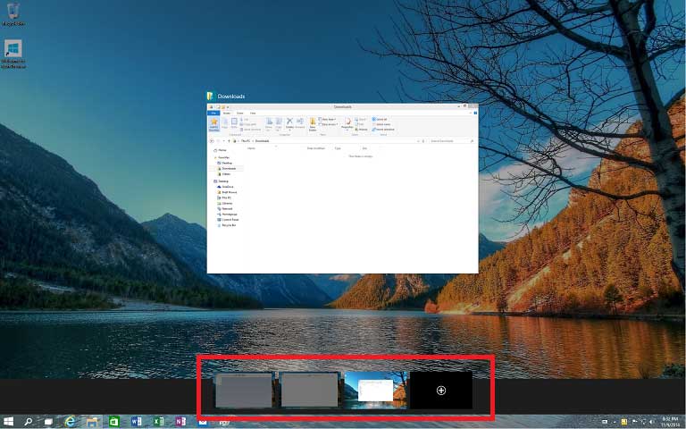 Windows 10 allows you to create virtual desktops