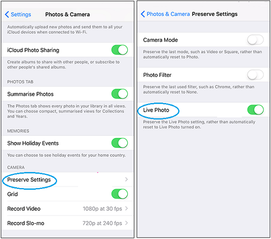 facebook messenger camera settings